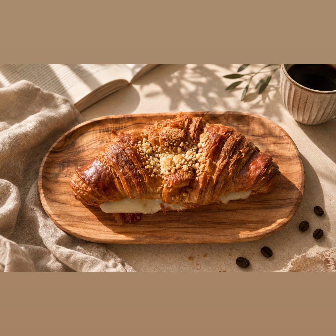 Olive Wood Oval Coffee Tray