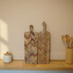 Herringbone Mango Wood Charcuterie & Cheese Board
