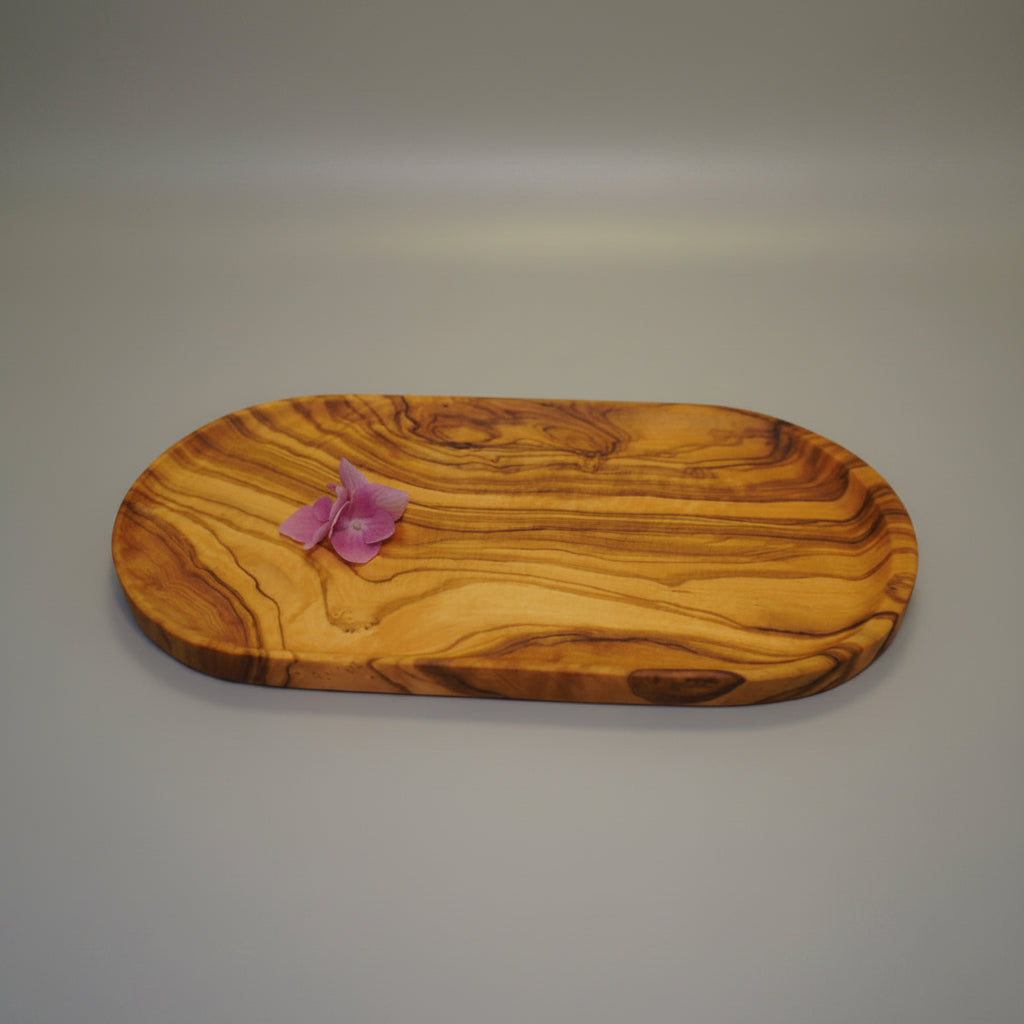Olive Wood Oval Coffee Tray
