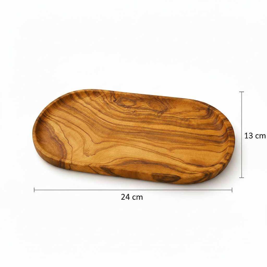 Olive Wood Oval Coffee Tray