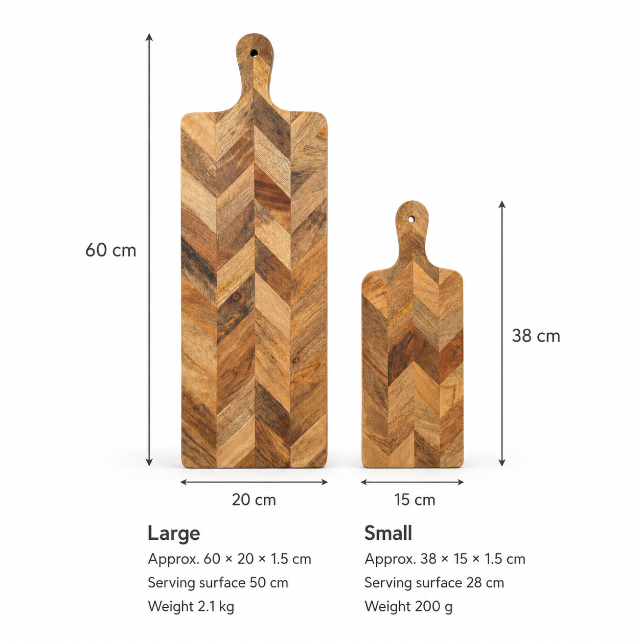 Chevron Paddle Serving Board (small / large)