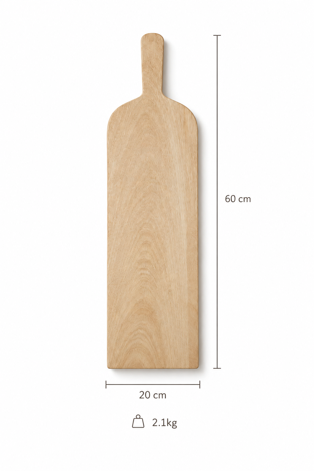 Long Paddle Cheese Board, Mango Wood Charcuterie Serving Board 60cm