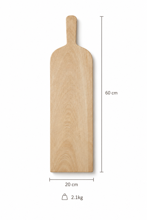 Long Paddle Cheese Board, Mango Wood Charcuterie Serving Board 60cm