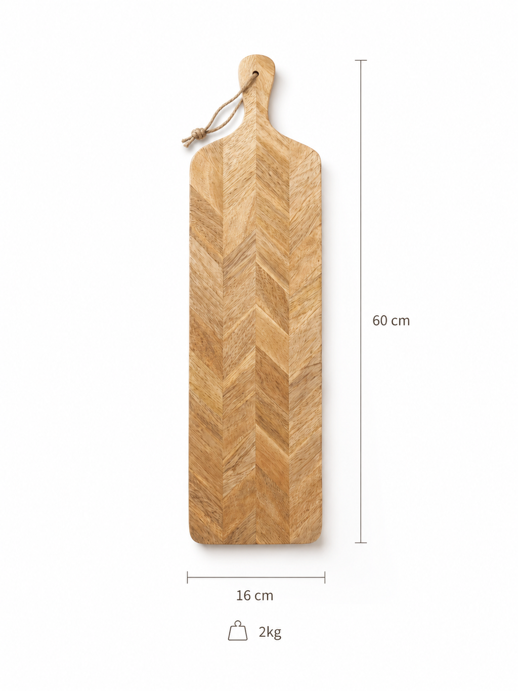 Herringbone Mango Wood Charcuterie & Cheese Board